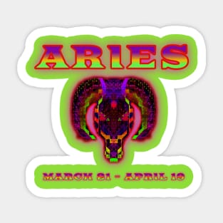 Aries 8b Chartreuse Sticker